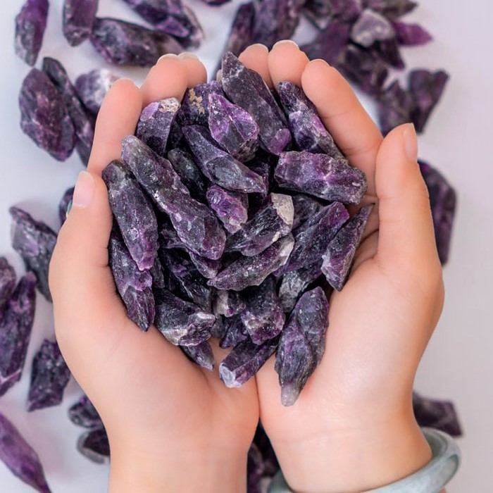 Vụn Đá Thạch Anh Tím Thô 1-2cm