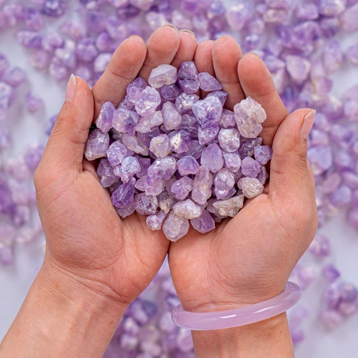 Vụn Đá Thạch Anh Tím Thô 9-12mm
