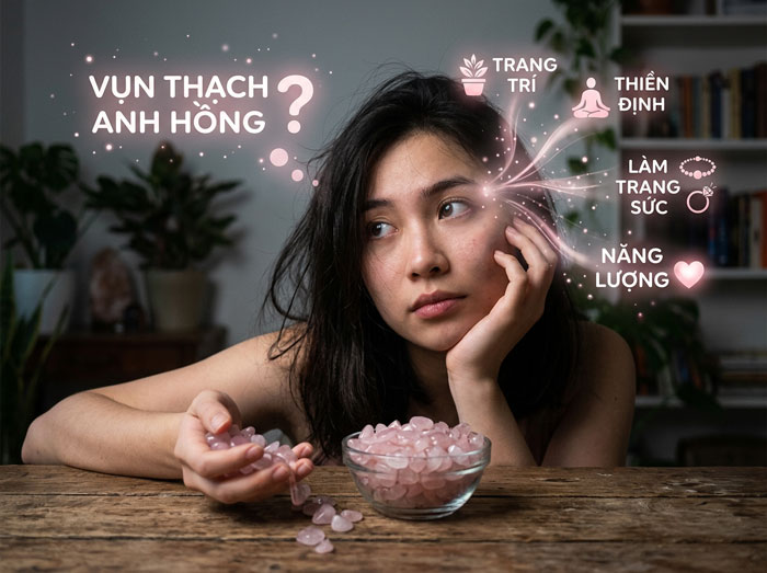Vụn đá thạch anh hồng dùng để làm gì?