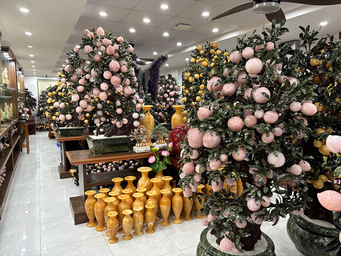Cây đào đá thạch anh hồng