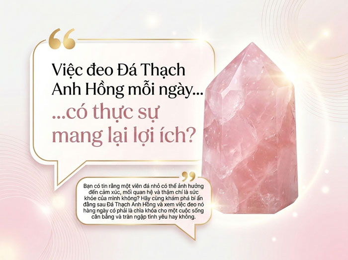 Có nên đeo đá thạch anh hồng hàng ngày không?