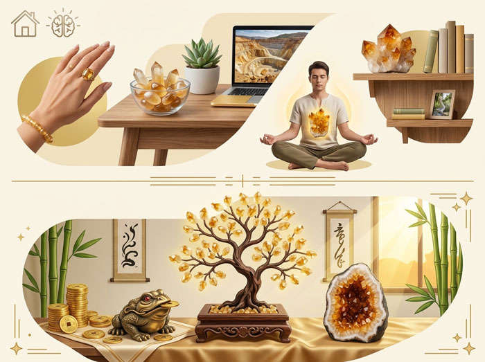 Công dụng đá thạch anh vàng trong đời sống và phong thủy